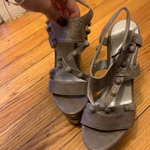 Balenciaga studded wedges